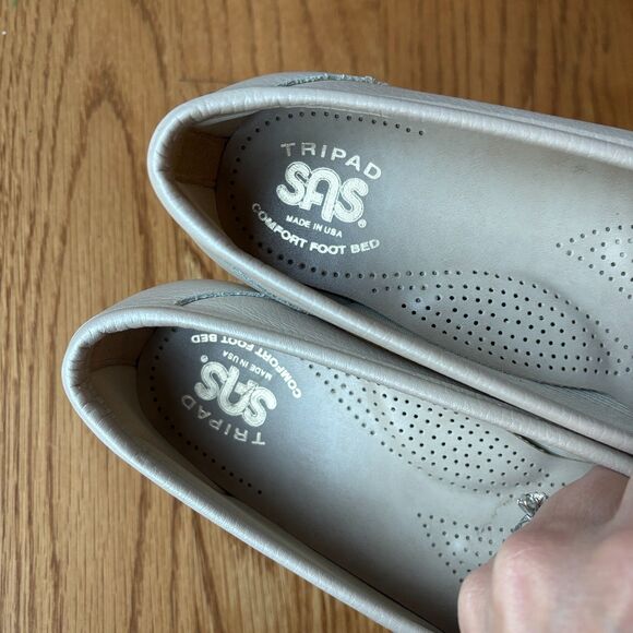 SAS Simplify Leather Loafer Slip On Women's 8.5M Pearl Bone Shoe Casual Comfort - Picture 5 of 8